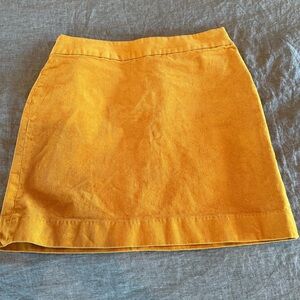 Banana Republic size 2 Corduroy Skirt Dark Mustard Yellow